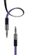 Кабель INTERSTEP AUX (jack 3.5mm - jack 3.5mm ) 2m фиолет/черн