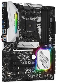 Материнская плата Asrock B450 STEEL LEGEND Soc-AM4 AMD B450 4xDDR4 ATX AC`97 8ch(7.1) GbLAN RAID+HDMI+DP