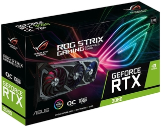 Видеокарта Asus PCI-E 4.0 ROG-STRIX-RTX3080-O10G-V2-GAMING LHR NVIDIA GeForce RTX 3080 10240Mb 320 GDDR6X 1440/19000 HDMIx2 DPx3 HDCP Ret