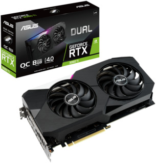 Видеокарта Asus PCI-E 4.0 DUAL-RTX3060TI-O8G-V2 NVIDIA GeForce RTX 3060Ti 8192Mb 256 GDDR6 1710/14000 HDMIx2 DPx3 HDCP Ret