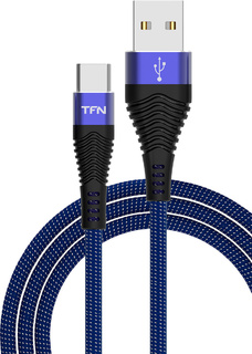 Кабель TFN Micro-USB, FORZA 3A 1m  blue-black (TFN-CFZMICUSB1MBL)