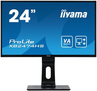 Монитор Iiyama 23.6" XB2474HS-B2 черный VA LED 4ms 16:9 DisplayPort HDMI матовая 3000:1 250cd 178гр/178гр 1920x1080 75Гц D-Sub 5.3кг