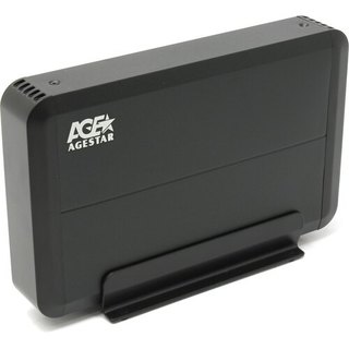 Внешний корпус для HDD AgeStar 3UB3O8-6G SATA пластик/алюминий черный 3.5"