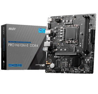 Материнская плата MSI PRO H610M-E DDR4 Soc-1700 Intel H610 2xDDR4 mATX AC`97 8ch(7.1) GbLAN+VGA+HDMI