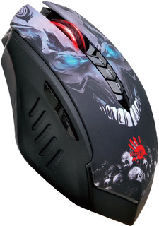 Беспроводная мышь A4 Bloody R80 Plus Skull черный/рисунок оптическая (5000dpi) USB3.0 (7but)