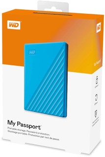 Жесткий диск WD USB 3.0 5Tb WDBPKJ0050BBL-WESN My Passport 2.5" синий