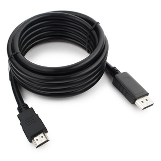 Кабель DisplayPort-HDMI Cablexpert CC-DP-HDMI-3M, 3м, 20M/19M, черный, экран, пакет