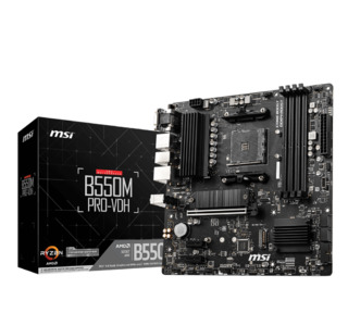 Материнская плата MSI B550M PRO-VDH Soc-AM4 AMD B550 4xDDR4 mATX ALC897 8ch(7.1) GbLAN RAID+VGA+HDMI+DP