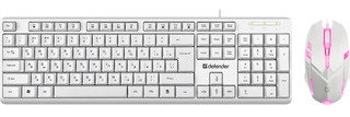 Клавиатура + мышь Defender Motion C-977 RU белый USB 45977