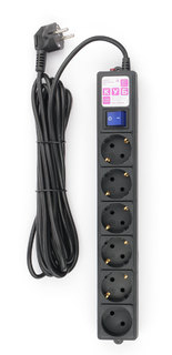 Сетевой фильтр Power Cube SPG6-B5M 16А 5m черный 6 розеток