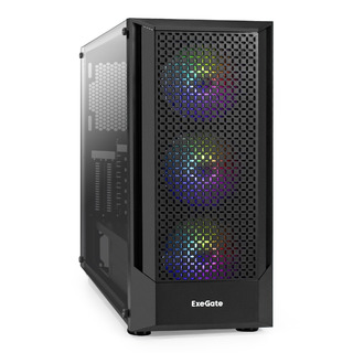 Корпус Exegate EVO-8227 MidiTower black w/o PSU ATX 1xUSB 3.2 2хUSB 2.0 Audio EX295765RUS