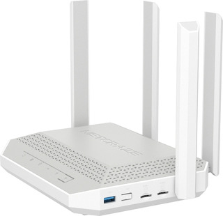 Маршрутизатор Keenetic Netcraze Hopper 4G+ WiFi 6 AX3000 10/100/1000BASE-TX/4G белый (NC-2312)