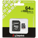 Флеш карта microSDXC 64Gb Class10 Kingston SDCS3/64GB CanvSelect Plus + adapter