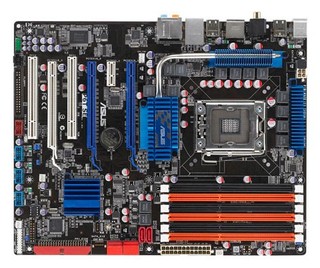 Материнская плата Asus P6T SE Soc-1366 iX58 DDRIII ATX SATA AC'97 8ch LAN-Gbt +1394 +RaiD