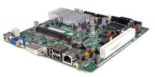 Мат.плата Intel Original D945GSEJT integrated AtomN270 i945GSE DDRIIminiITXSATA 2+2LAN+VGADVI (bulk)