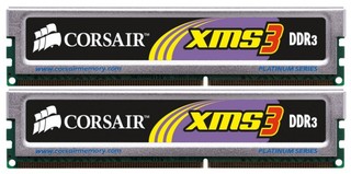 Память DDR3 2048Mb 1333MHz Corsair 2x1GB 9-9-9-24 XMS3 pair with Heat Spreader (TWIN3X2048-1333C9)