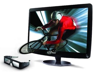 Монитор Acer TFT 23.6" HS244HQbmii black 16:9 FullHD 2ms LED HDMI 12M:1 with 3D glasses