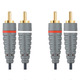 Стерео аудио кабель Bandridge 2x RCA "папа" - 2x RCA "папа" 2м