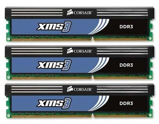 Память DDR3 6144Mb 1600MHz, Corsair 3x2Gb 9-9-9-24, XMS3 Classic, Core i7  CMX6GX3M3A1600C9