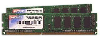Память DDR3 4096Mb 1333MHz (kit of 2) Patriot RTL