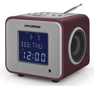 Радиоприемник Hyundai H-1625 бордовый с фиолетовым