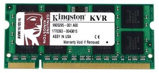 Память SO-DIMM DDR2 1024Mb 800MHz CL6 Kingston (KVR800D2S6/1G)