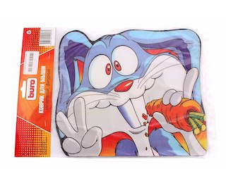 Коврик для мыши Buro BU-303 Кролик на резине матерчатый толстый фигурный (220x250x3мм)