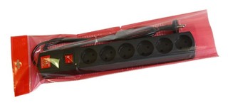 Сетевой фильтр MOST LR 6 разеток 1.7м Чёрный