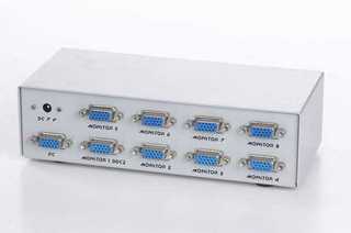 Разветвитель VGA Gembird GVS128, HD15F/8x15F, 1 компьютер - 8 мониторов