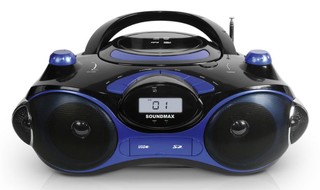 Аудиомагнитола Soundmax SM-2409 черный с синим