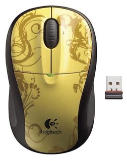 Беспроводная мышь Logitech M305 GOLD TENDRILS cordless optical USB (910-002184)