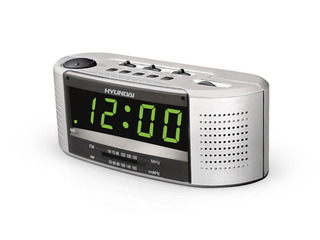 Радиобудильник Hyundai H-1510(серебро с зеленым)