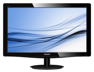 Монитор Philips TFT 19" 190V3LSB/01 Glossy-Black TN LED 5ms 16:10 DVI 10M:1 250cd