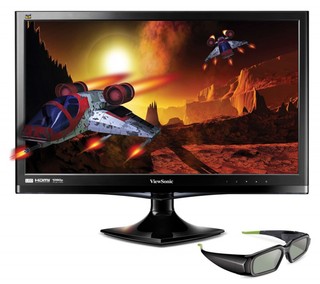 Монитор ViewSonic TFT 24" V3D245 Glossy-Black TN LED 5ms 16:9 DVI HDMI M/M 3D 20M:1 300cd 3D Glasses