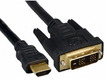 Кабель HDMI-DVI Gembird CC-HDMI-DVI-7.5MC, 19M/19M, 7.5м, single link, черный, позол.разъемы, экран, пакет