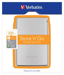 Жесткий диск Verbatim USB 320Gb [53001] Store'n'Go (5400rpm) 8Mb 2.5" (серебристый)