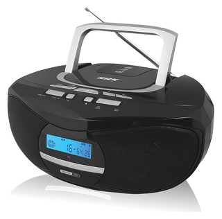 Аудиомагнитола BBK BX102U черный с серебром