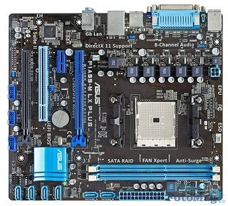 Материнская плата ASUS F1A55-M LX sFM1 /AMD A75/ 2xDDR3, 2xPCI-E, VGA,GBLan, SATA RAID,mATX