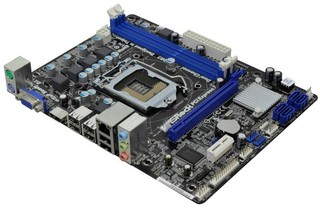 Материнская плата ASRock H61M-HVS Soc-1155 iH61 DDR3 mATX AC'97 6ch LAN VGA BULK