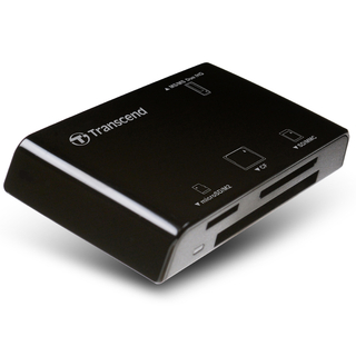 Считывающее устройство Multi-Card Reader P8 черный Transcend USB 2.0, читает все