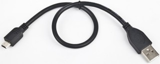 Кабель USB 2.0 Pro Gembird CCP-USB2-AM5P-1, AM/miniBM 5P, 0.3м, экран., черный, пакет