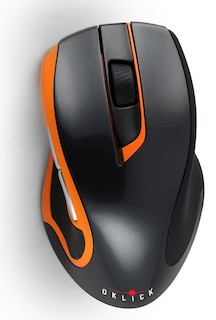 Беспроводная мышь Oklick 408MW Black/Orange CORDLESS OPTICAL (800/1600) Nano Receiver USB