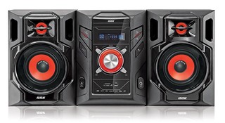 Минисистема DVD BBK AMS103U черный с красным + диск на 500 песен