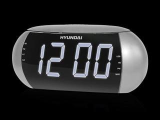 Радиобудильник Hyundai H-1550 серебро с белым