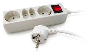 Удлинитель универсальный PC PET 5м 4 розетки белый AP02009-5