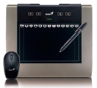 Планшет для рисования Genius MousePen M508WX черный, беспроводная мышь и перо