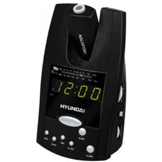 Радиобудильник Hyundai H-1506 черный с зеленым