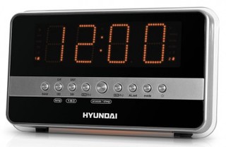 Радиобудильник Hyundai H-1549 серебро с оранжевым