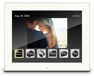 Цифровая фоторамка Digma TFT 10" PF-1001 цвет Белый 2Gb 800x600 JPEG/MP3/WMA ДУ