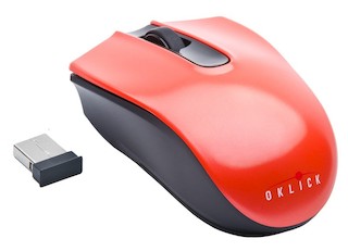 Беспроводная мышь Oklick 565SW Black/Red Cordless Optical 800DPI 3Butt Nano receiver USB
